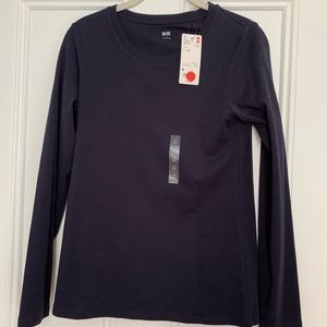 Brand new Uniqlo navy blue long sleeve top